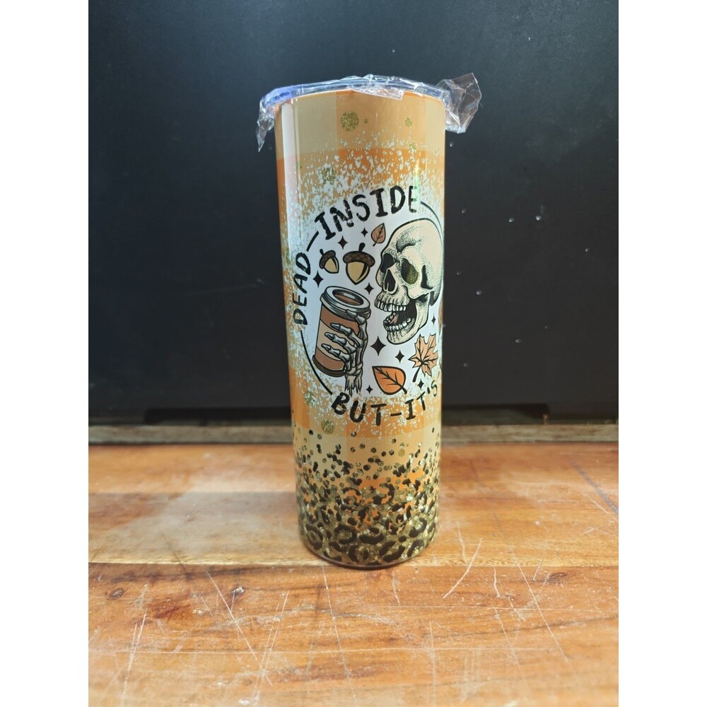 Subliminated Dead Inside But It's Fall 20 Oz Mug Cup